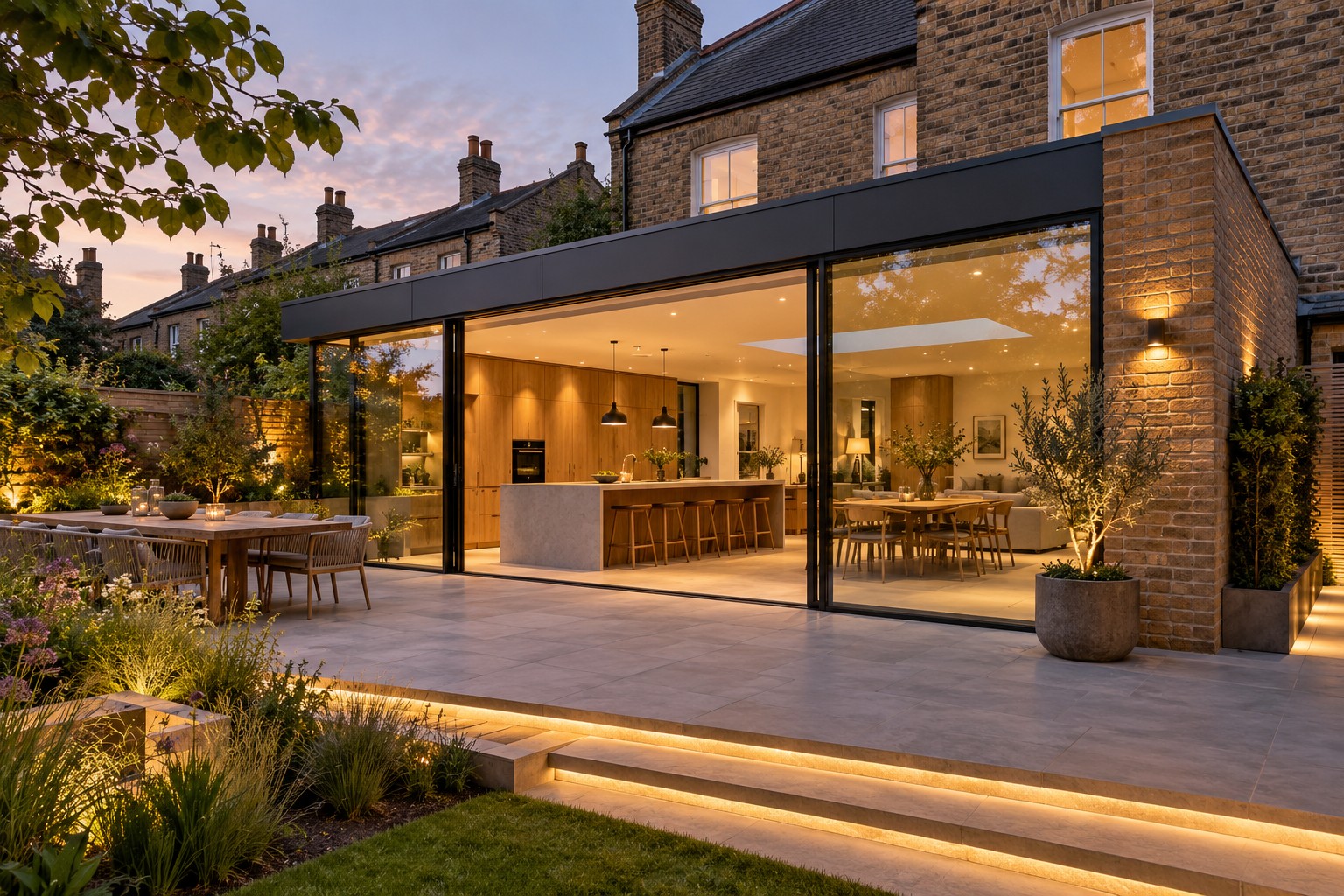 Glass and brick garden extension — architectural concept